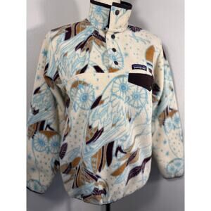 Patagonia Lightweight Synchilla Snap T Harvest Moon Owl Pullover Women's S